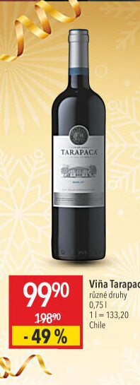 Víno Merlot Viňa Tarapaca