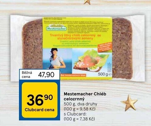 Chléb celozrnný Mestemacher