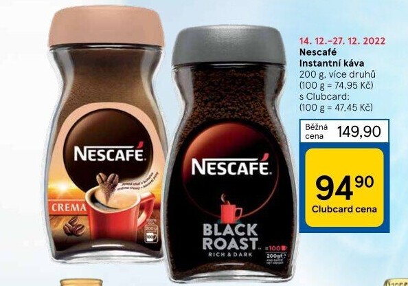 Instantní kávy Nescafé