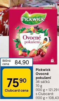Kolekce ovocných čajů Pickwick