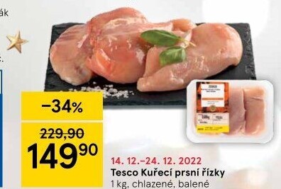 Kuřecí prsní řízky Tesco