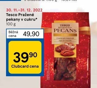 Ořechy pekanové pražené v cukru Tesco