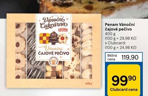 Pečivo čajové Vánoční cukroví Penam