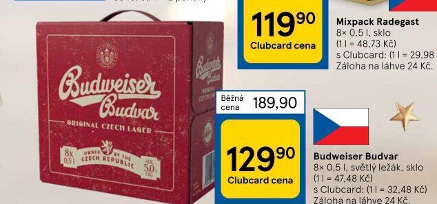 Pivo světlý ležák B: Original Budweiser Budvar