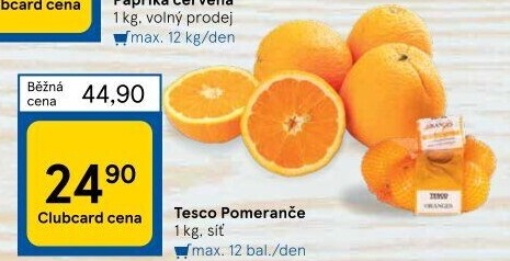 Pomeranče Tesco