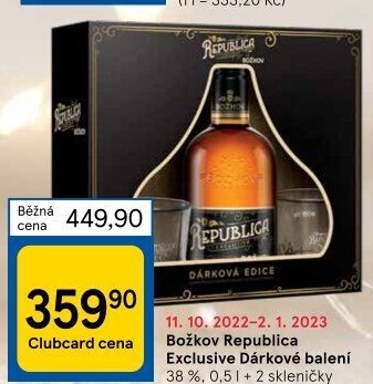 Rum Republica Exclusive Božkov - dárkové balení