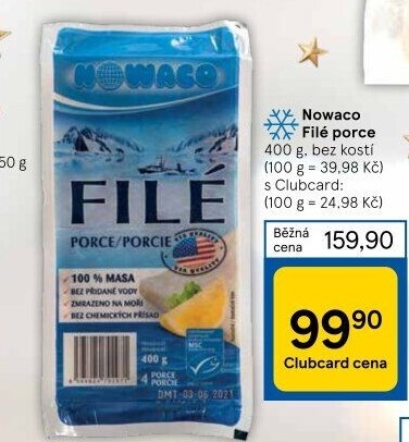 Rybí filé mražené Nowaco