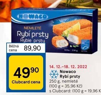Rybí prsty nemleté mražené Nowaco