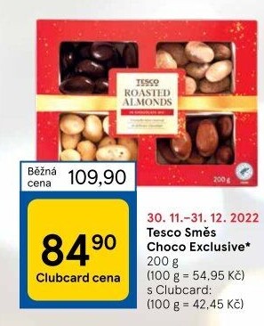 Směs ořechů v čokoládě Exclusive Tesco