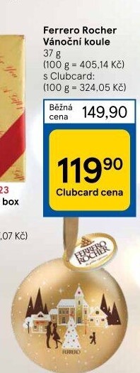 Vánoční koule Ferrero Rocher