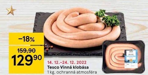 Vinná klobása Tesco