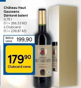 Víno Bordeaux Gaussens Chateau Haut