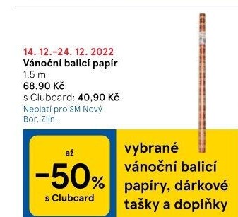 Balicí papír vánoční