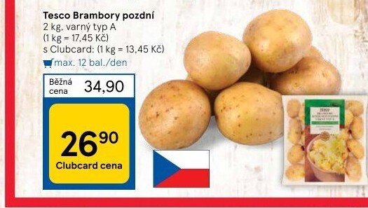 Brambory pozdní A Tesco