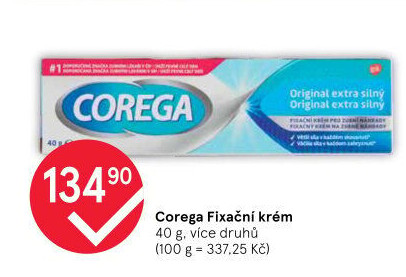 Fixační krém na zubní protézu Corega