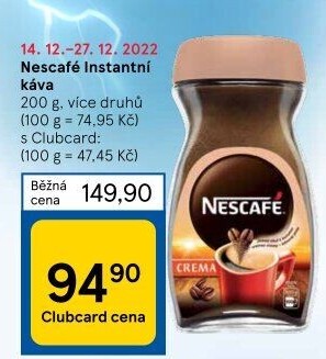Instantní kávy Nescafé