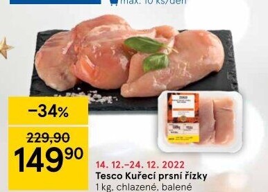 Kuřecí prsní řízky Tesco
