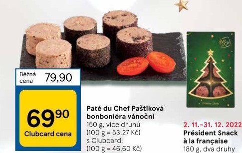 Paštika bonboniéra vánoční Pâté du Chef