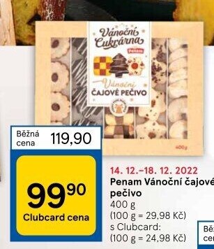 Pečivo čajové Vánoční cukroví Penam