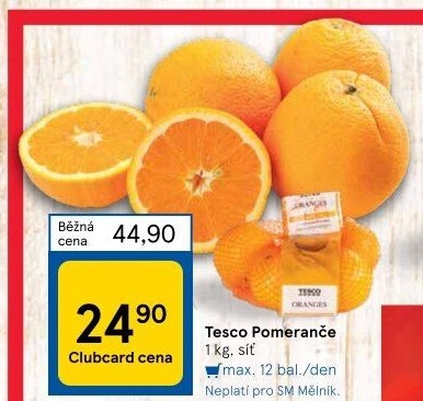 Pomeranče Tesco