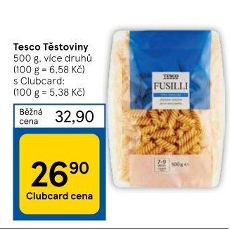 Těstoviny Tesco