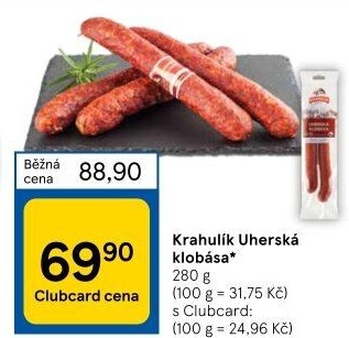 Uherská klobása Krahulík