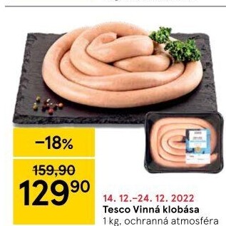 Vinná klobása Tesco