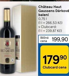 Víno Bordeaux Gaussens Chateau Haut