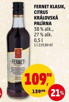Fernet klasik Královská palírna
