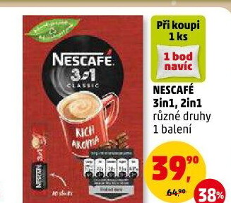 Instantní káva porcovaná 3v1 Nescafé