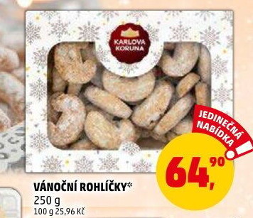 Rohlíčky vanilkové Karlova Koruna