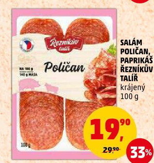 Salám Poličan Řezníkův talíř