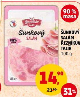 Salám šunkový Řezníkův talíř