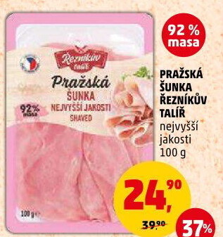 Šunka pražská nejvyšší jakosti Řezníkův talíř