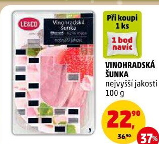 Šunka vinohradská nejvyšší jakosti LE&amp