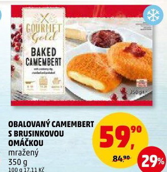 Sýr Camembert smažený mražený Gourmet Gold
