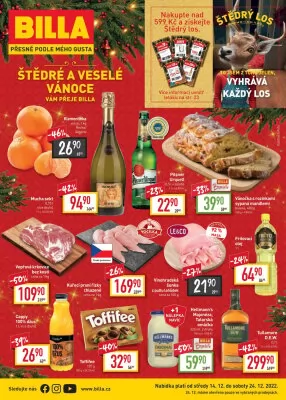 akční leták BILLA 14.12.2022-24.12.2022