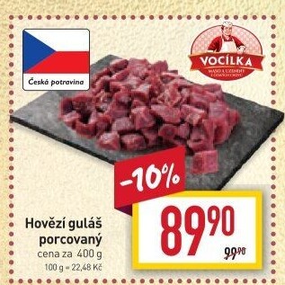 Hovězí maso na guláš Vocílka