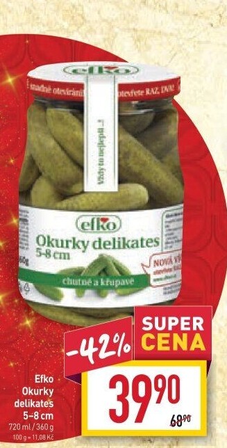 Okurky delikates Efko