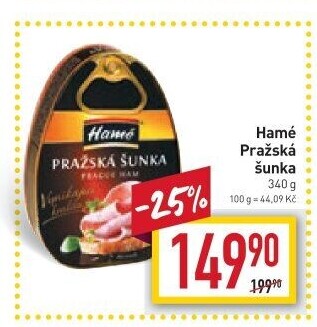 Pražská šunka Hamé Vynikající kvalita