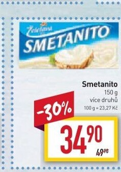 Sýr tavený Smetanito Želetava