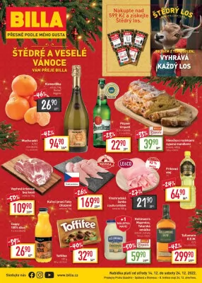 akční leták BILLA 14.12.2022-24.12.2022