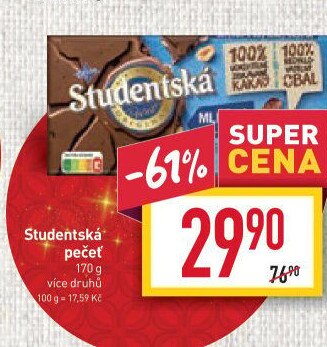 Čokoláda Studentská pečeť Orion