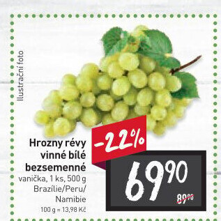 Hrozny bílé bezsemenné