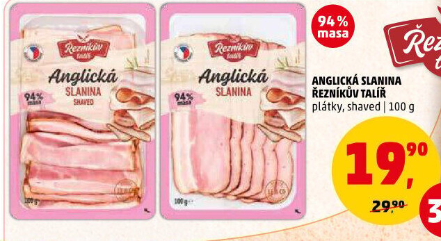 Anglická slanina Řezníkův talíř