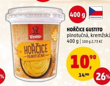 Hořčice plnotučná Gustito