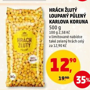 Hrách žlutý Karlova Koruna