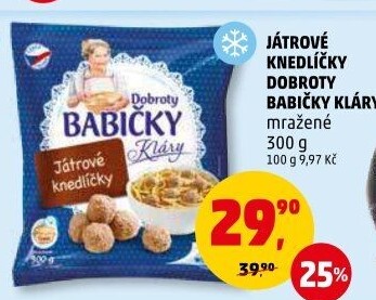 Knedlíčky játrové mražené Dobroty Babičky Kláry