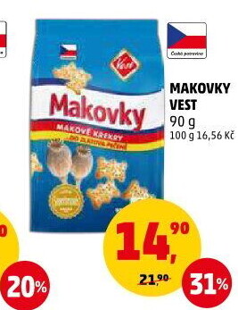 Krekry makovky Vest