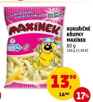 Křupky kukuřičné Maxínek Bersi